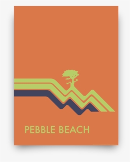 Pebble Beach Waves Orange Giclée Print - Simion Bărnuțiu Central Park, HD Png Download, Free Download