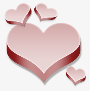 3d Pink Hearts Transparent - Hot Photo Frame Png Hd, Png Download, Free Download