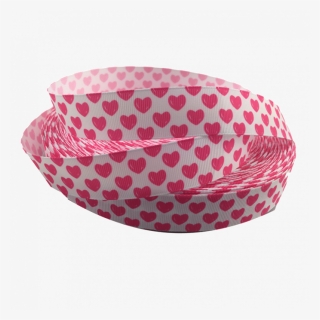 Ribbons [tag] Pink Hearts Grosgrain Ribbon 1″ Valentine’s - Gucci Shoulder Bag Teal And Black Canvas, HD Png Download, Free Download