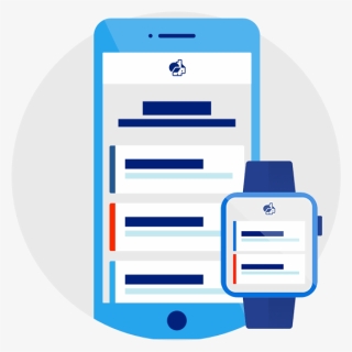 Phone And Watch Illustration, HD Png Download, Free Download