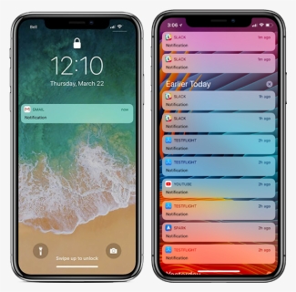 Iphone X Notification Screen, HD Png Download, Free Download