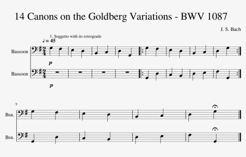 14 Canons On The Goldberg Variations - Singe Dir Mit Herz Und Mund Noten, HD Png Download, Free Download