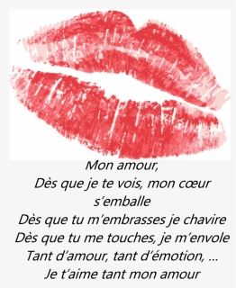 Msg Pour Le Saint Valentin - Vector Đôi Môi Đẹp, HD Png Download, Free Download