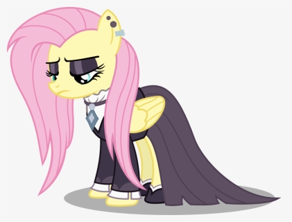 Goth Fluttershy By Seahawk270-dc87tfj - Goth Fluttershy, HD Png Download, Free Download