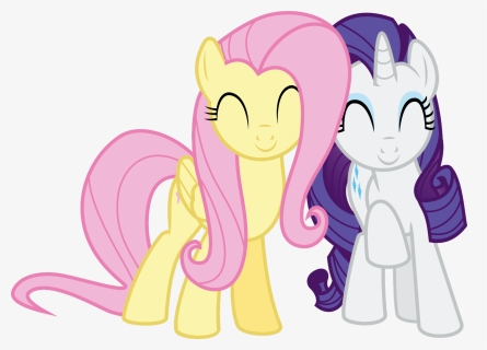 Rarity Or Fluttershy - My Little Pony Rarity And Fluttershy, HD Png Download, Free Download