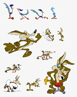 Road Runner Cartoon Coyote , Png Download - Roadrunner And Coyote Running, Transparent Png, Free Download