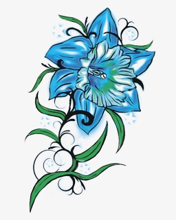 Transparent Blue Frog Png - Daffodils Tattoos Designs, Png Download, Free Download