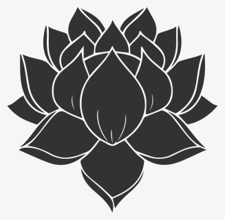 All Black Lotus Flower Tattoo , Png Download - Silhouette Lotus Flower Clipart, Transparent Png, Free Download