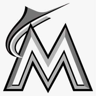 Miami Marlins free logo Major League Baseball (MLB) cross stitch pattern  100x97 5 colors - free cross stitch patterns by Alex