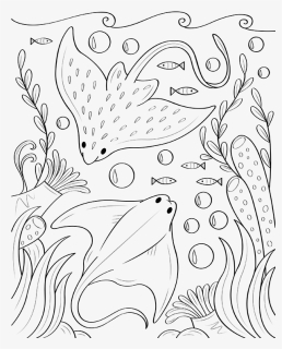 Stingray Coloring Page - Printable Sting Ray Coloring Page, HD Png Download, Free Download
