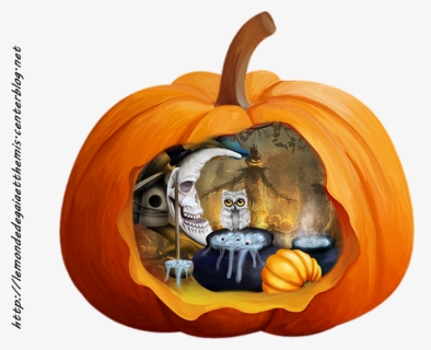 Citrouille Pumpkin Png - Bougie Halloween Png, Transparent Png, Free Download