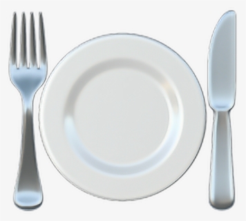 ❁ Fork And Knife With Plate Emoji 🍽️ - Fork And Knife With Plate Emoji, HD Png Download, Free Download