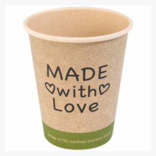 Coffee Cup, Made With Love, Bamboe/pe, 250ml, 8oz, - Cup, HD Png Download, Free Download