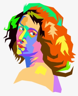 Pop Art Female Face Clip Arts - Woman Face Png Art, Transparent Png, Free Download