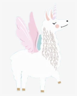 ##llamacorn #llama #unicorn #pegasus #png - It's Going To Be A Llamazing Year, Transparent Png, Free Download