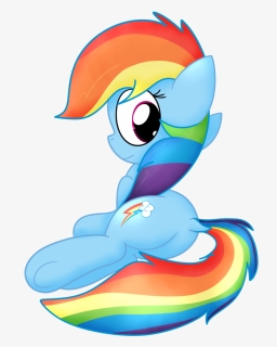 Mr-degration, Laying On Side, Looking Back, Pegasus, - Cartoon, HD Png Download, Free Download