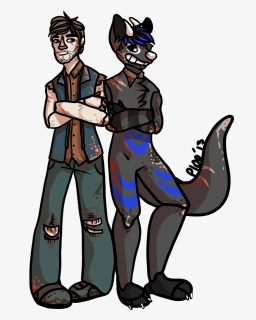 Daryl Dixon And Daryl The Dragolf - Cartoon, HD Png Download, Free Download