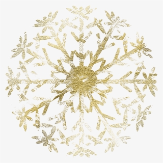 Gold Snowflake Png - Doily, Transparent Png, Free Download