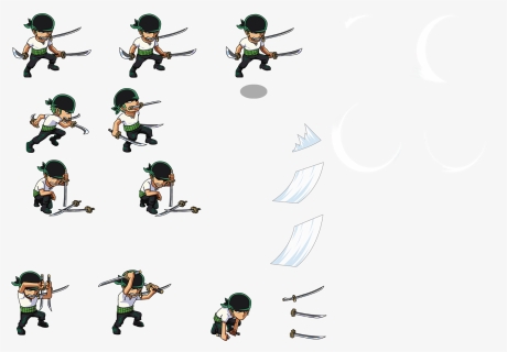 Roronoa Zoro , Png Download - Sprite Sheet One Piece, Transparent Png, Free Download