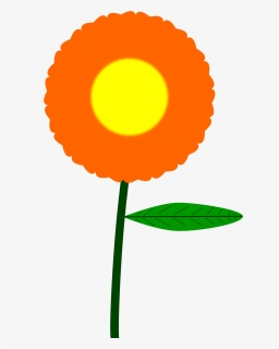Orange Flower Clip Arts - Orange Flower Clipart, HD Png Download, Free Download