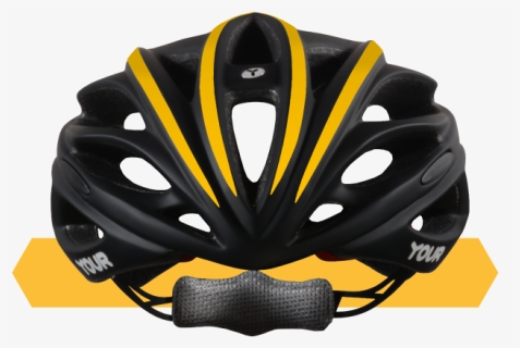 Your Helmets Team Black 01 Front Sunflower Yellow Stripes - Bicycle Helmet, HD Png Download, Free Download
