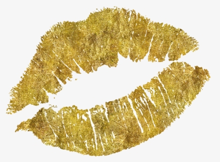 Gold Lips Png Image Background - Gold Lips, Transparent Png, Free Download