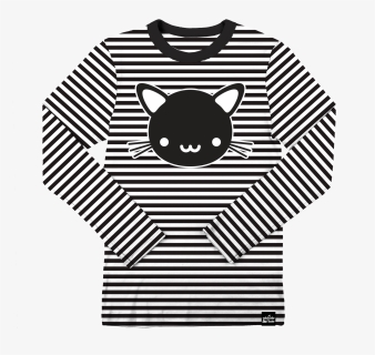 Transparent Anime Cat Png - Long-sleeved T-shirt, Png Download - kindpng