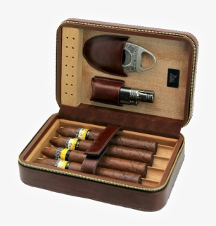 New Lubinski Portable Cigar Box Leather Cigar Case2222131white - Mascara, HD Png Download, Free Download