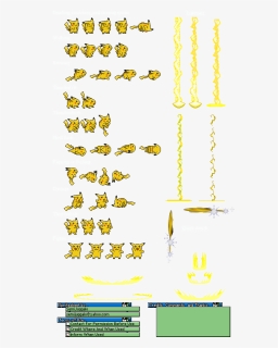 Pikachu Db Sprites - Pikachu Sprite Sheet, HD Png Download, Free Download