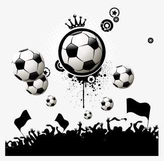 Football Crowd Silhouette, HD Png Download - kindpng