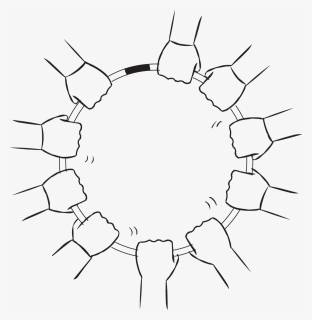 Overhead View Of Group Of Hands Holding Onto A Hula - Hula Hoop, HD Png Download, Free Download