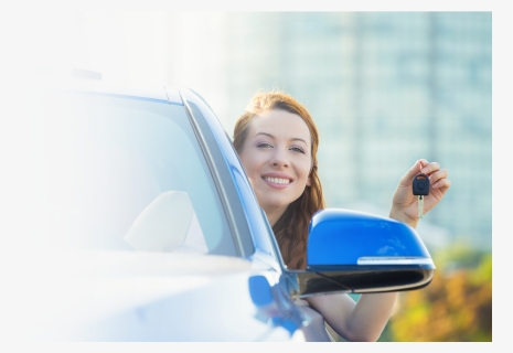 Woman In Car Holding Car Key - Stock Photography, HD Png Download, Free Download