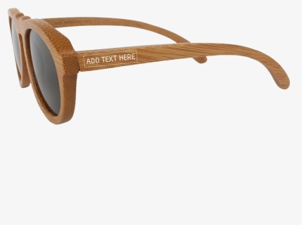 Brown Bamboo Wood Round Sunglasses"  Class= - Plastic, HD Png Download, Free Download