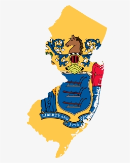 New Jersey Flag Map, HD Png Download, Free Download
