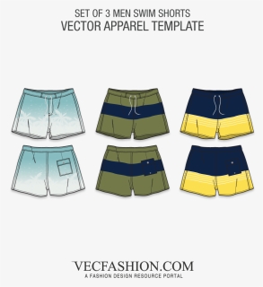 Transparent Swim Shorts Clipart - Swim Shorts Vector, HD Png Download, Free Download