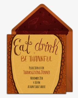 Thanksgiving Coffee Gathering Invitation, HD Png Download, Free Download