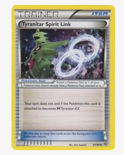 X4 Tyranitar Spirit Link Reverse Holo Pokemon Xy Ancient - Pokemon Spirit Link Cards, HD Png Download, Free Download