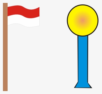Indonesia Flag Pole Cartoon Clipart , Png Download - Pole Clipart, Transparent Png, Free Download