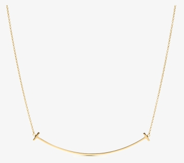 Tiffany T Smile Pendant In 18k Gold - Necklace, HD Png Download, Free Download