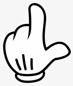 Mickey Mouse Hand Pointing Png - Mickey Mouse Hand Png, Transparent Png, Free Download
