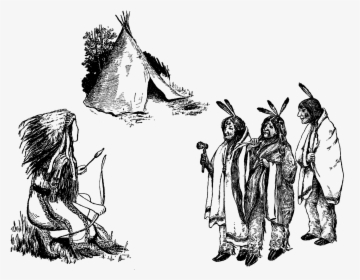 Indians Native American Image Illustrations Digital - Native American Drawing, HD Png Download, Free Download