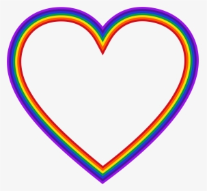 Rainbow Heart 4 Clip Arts - Rainbow Heart Png, Transparent Png, Free Download