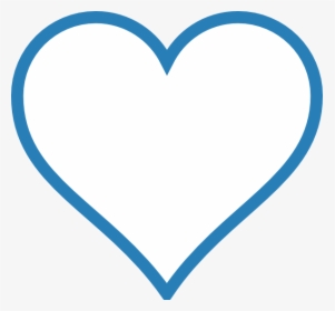 Blue Outline Heart Svg Clip Arts - Heart Outline Blue, HD Png Download, Free Download