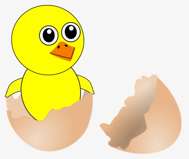 Free Vector Funny Chick Cartoon Newborn Coming Out - Born Clipart, HD Png Download, Free Download