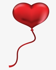 Heat Clipart Heart - Red Heart Balloon Clipart, HD Png Download, Free Download