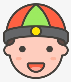 Man With Chinese Cap Emoji - Chinese Emoji Png, Transparent Png, Free Download