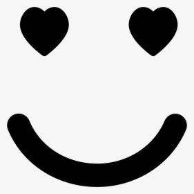 Emoticon In Love Face With Heart Shaped Eyes In Square - Smile Eyes Icon, HD Png Download, Free Download