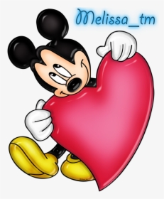 Mickey Mouse Clipart Heart - Mickey Mouse With Heart, HD Png Download, Free Download