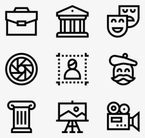 Museum Vector Art Gallery - Drawing Icons, HD Png Download, Free Download