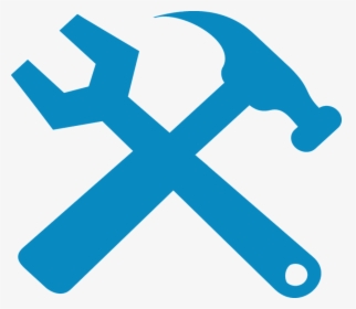 Tools, Hammer, Wrench, Blue, Silhouette - Hammer And Wrench Crossed, HD Png Download, Free Download